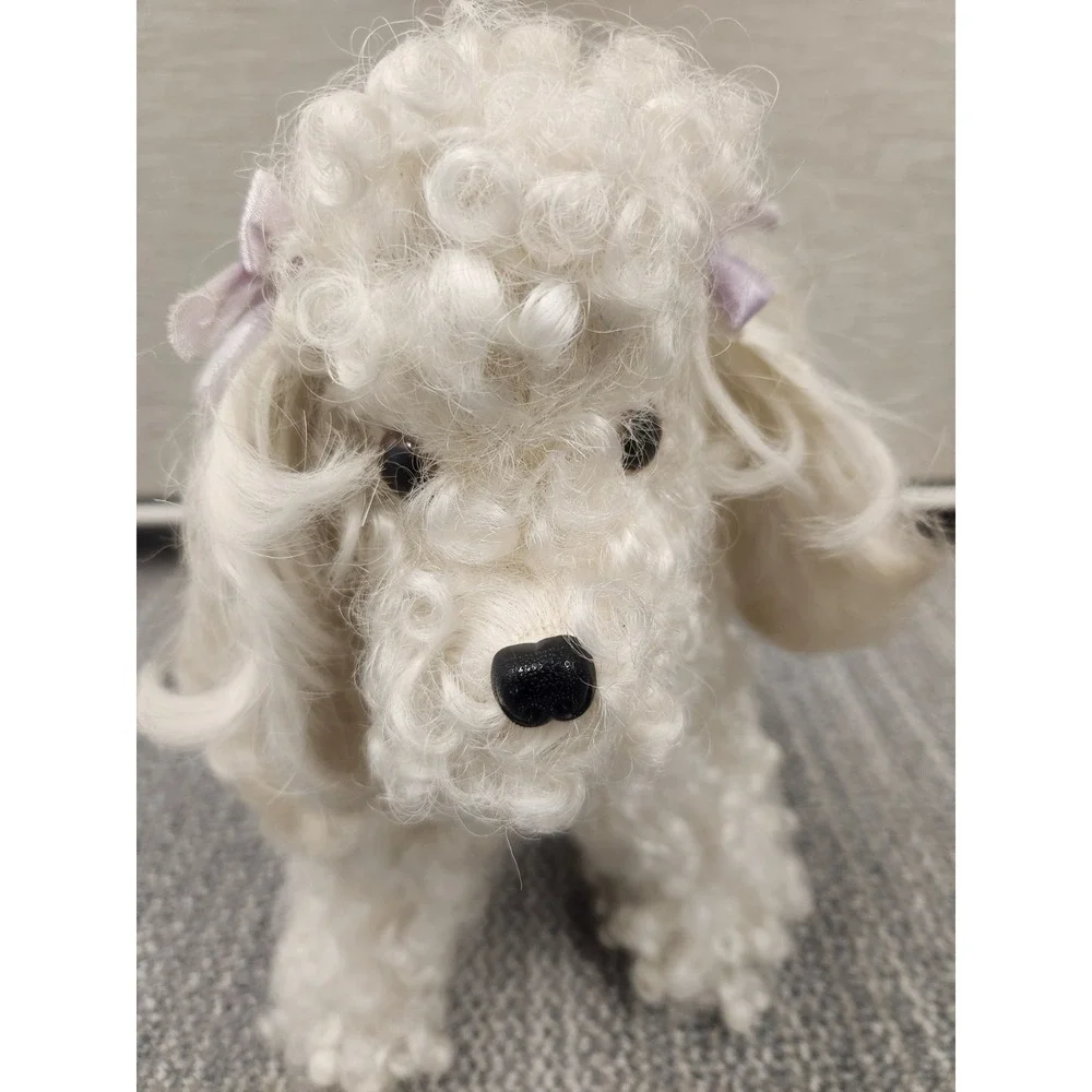 Vtg. Rare Lulu Wiggy Doggy Poodle Stuffed Animal‎ Curly Hair Synthetic Fiber 8